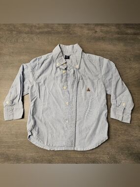 babyGap Boys Blue Button Down Shirt- Like New 2T